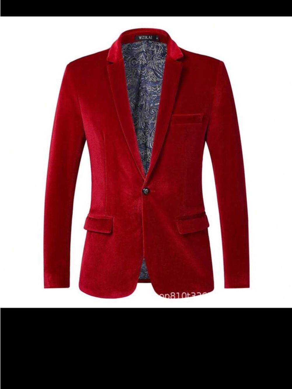 Red Velvet Men's Fashion Blazer Sport Coat Slim Fit XL